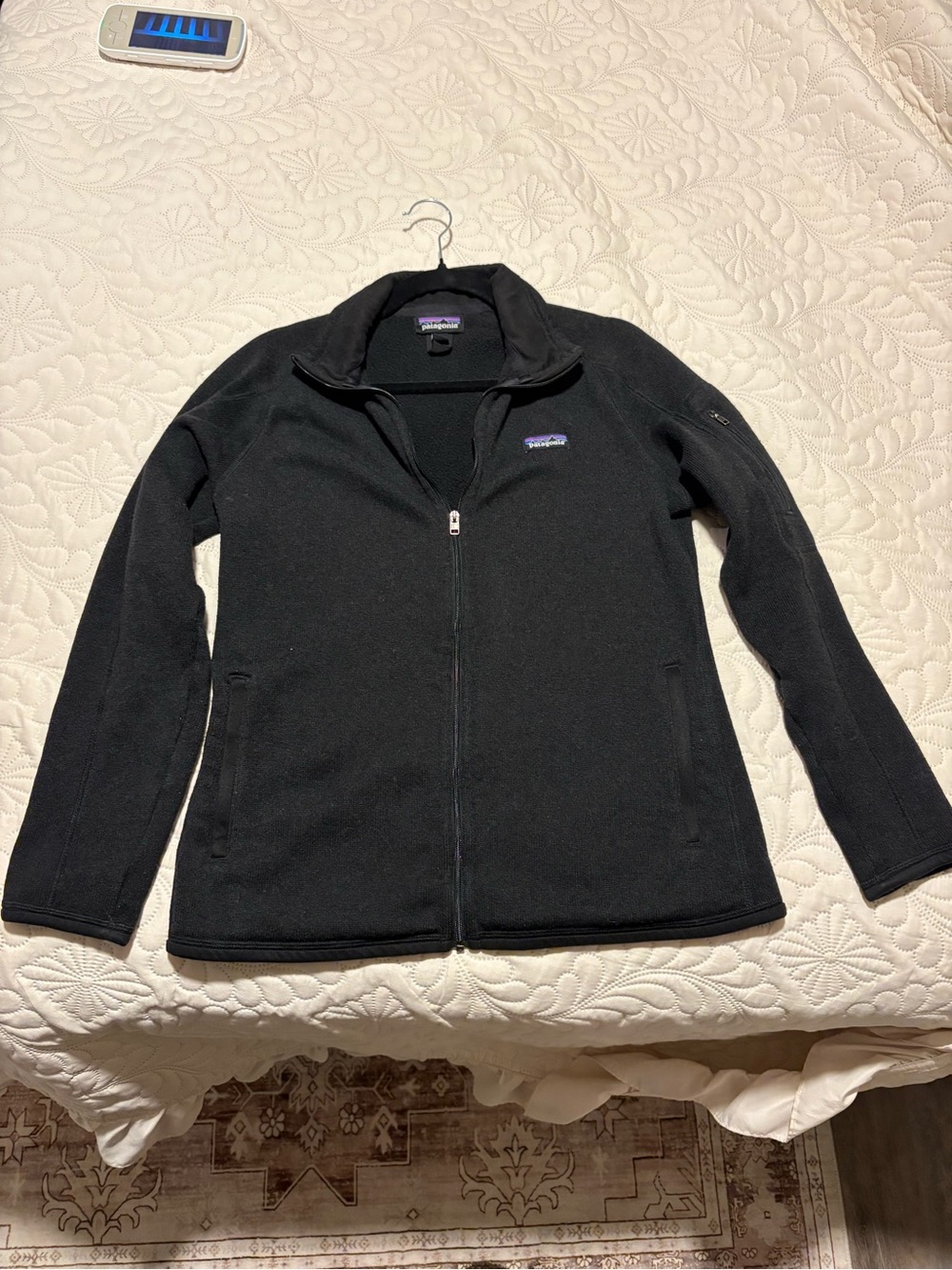 Patagonia Black Full-Zip Fleece Jacket with Logo